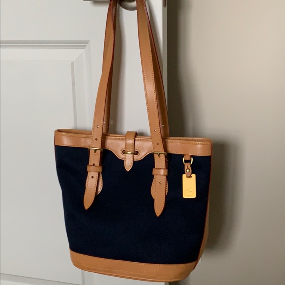 Dooney & Bourke Navy Bucket Tote